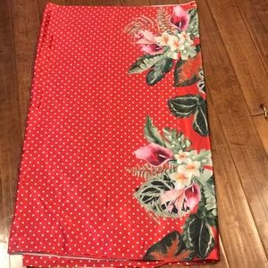 Red with white polka dot sari with blouse